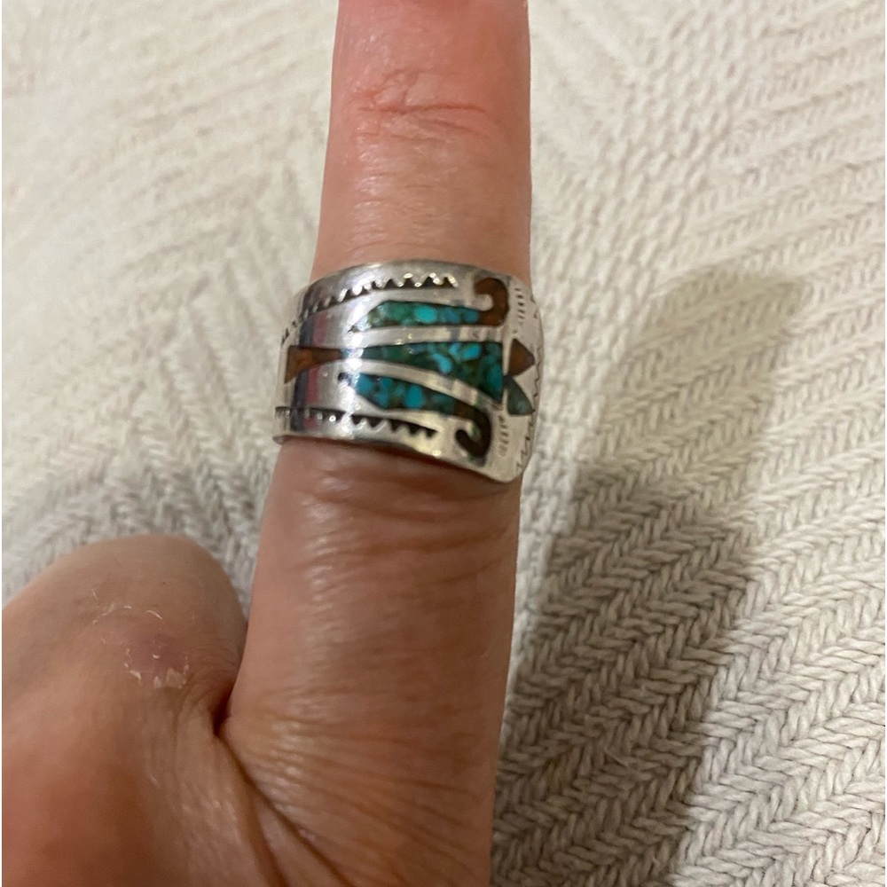 Handmade metal topaz ring